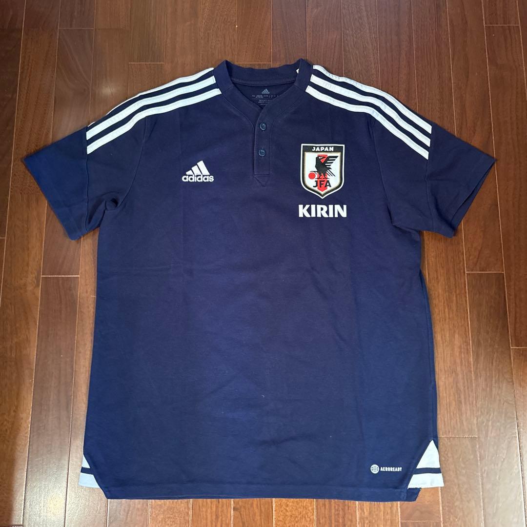 サッカー日本代表ボタン付シャツ＆プラクティスシャツセット［サイズ：Ｏ＆ＸＬ］