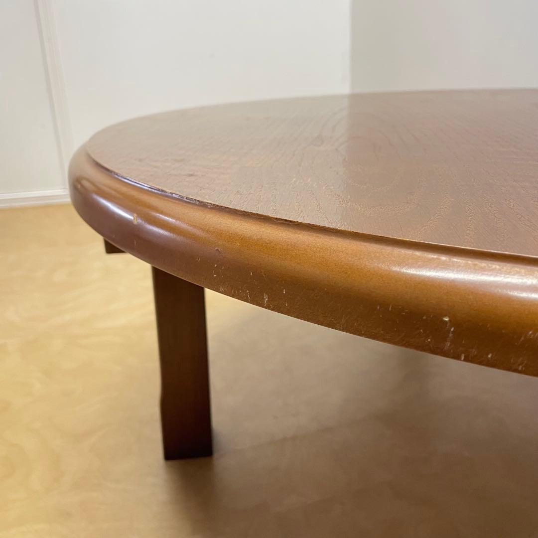 丸テーブル 幅90センチ 折りたたみ 丸ちゃぶ台 折り畳み 座卓 木製 レトロ