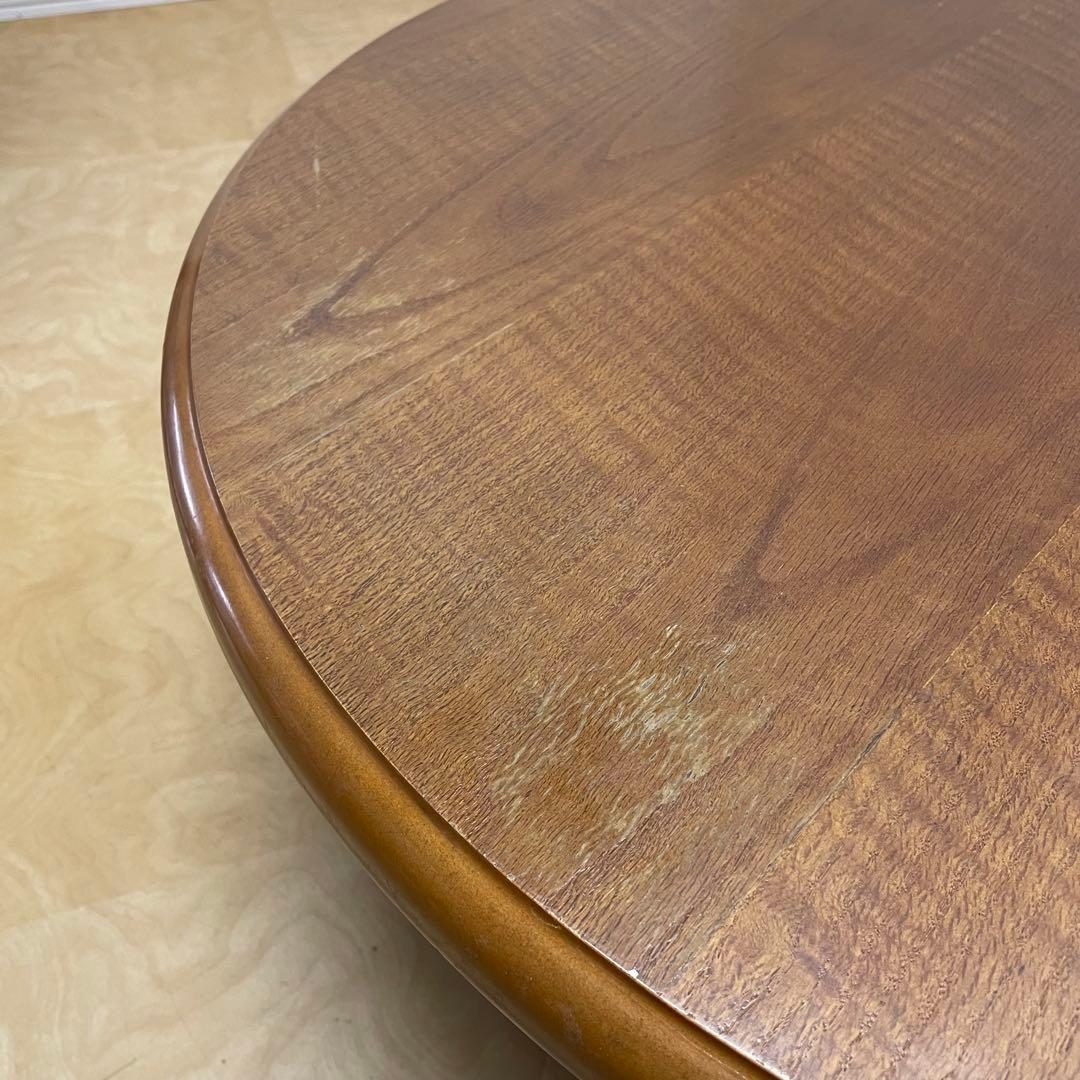 丸テーブル 幅90センチ 折りたたみ 丸ちゃぶ台 折り畳み 座卓 木製 レトロ