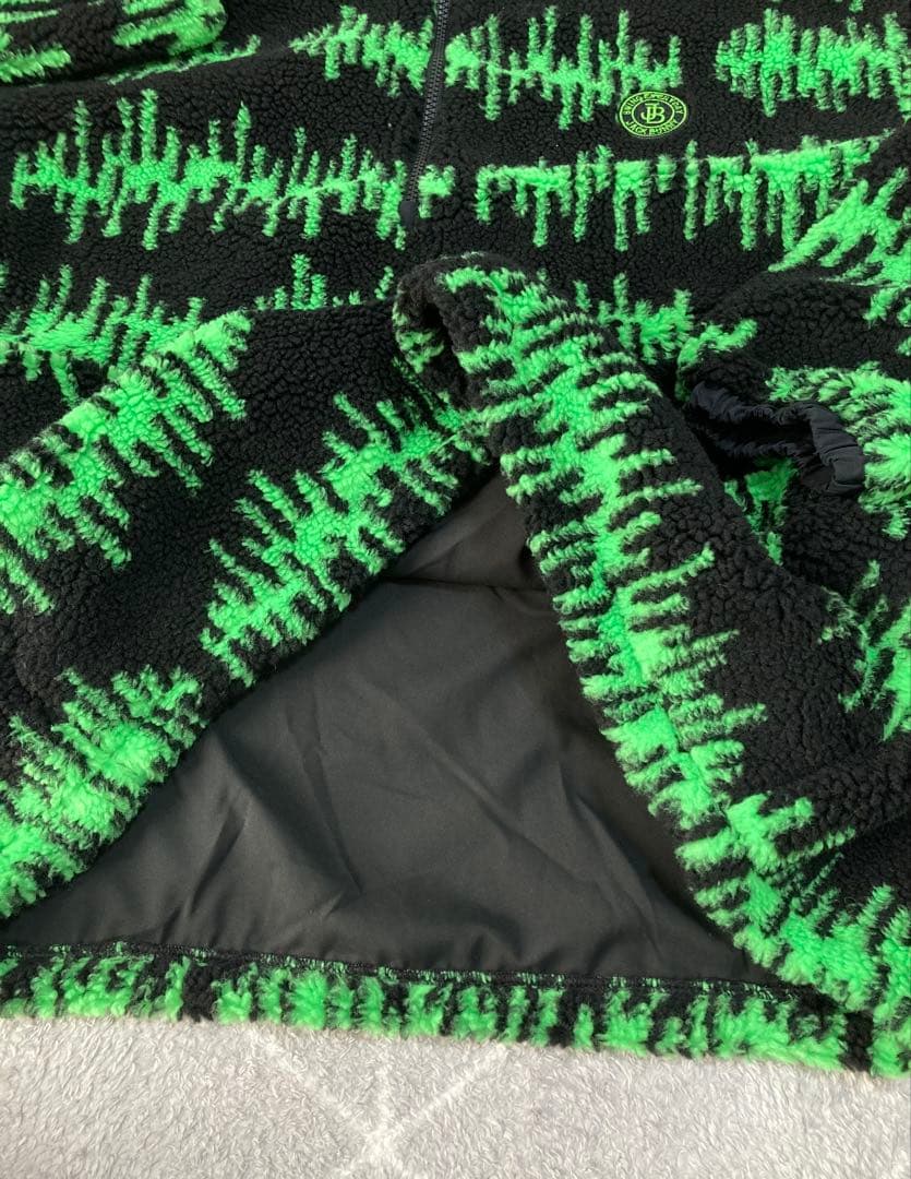 新品 パーリーゲイツ ジャックバニー 先染めボア プルオーバー(5)サイズL/緑