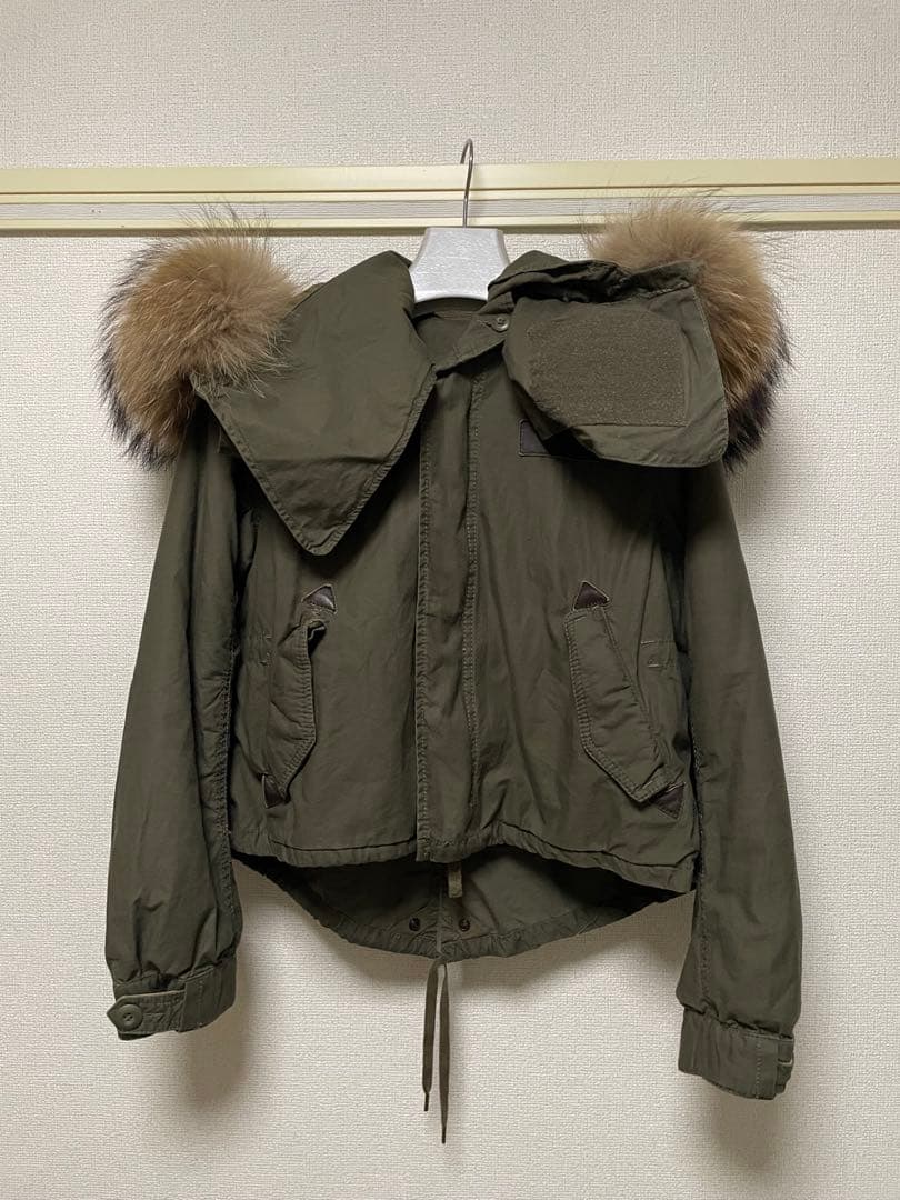 goa ファー付き　ショート丈　ミリタリージャケット