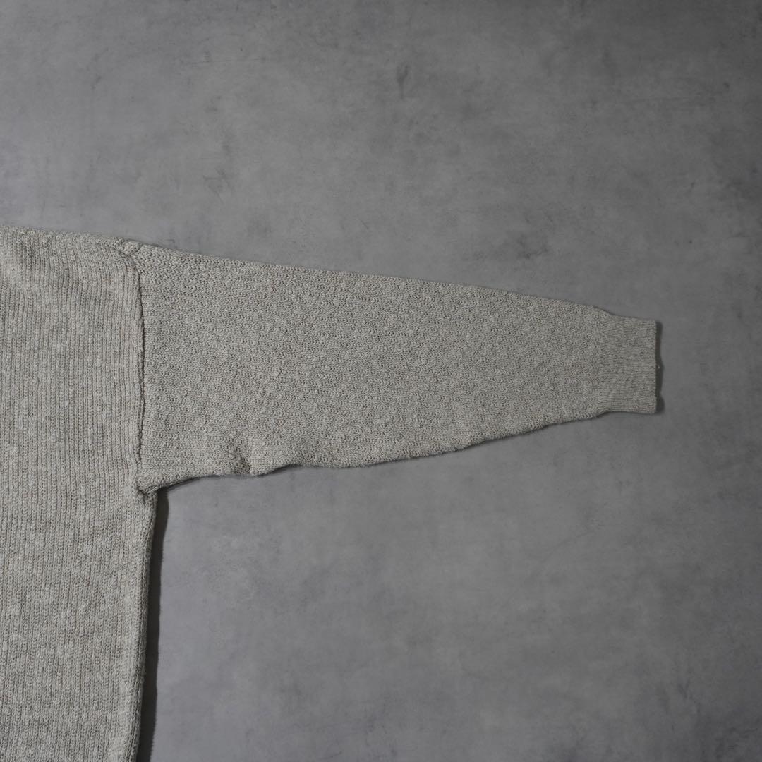 【80s】LLBEANエルエルビーン Vネックコットンニット usa製 L