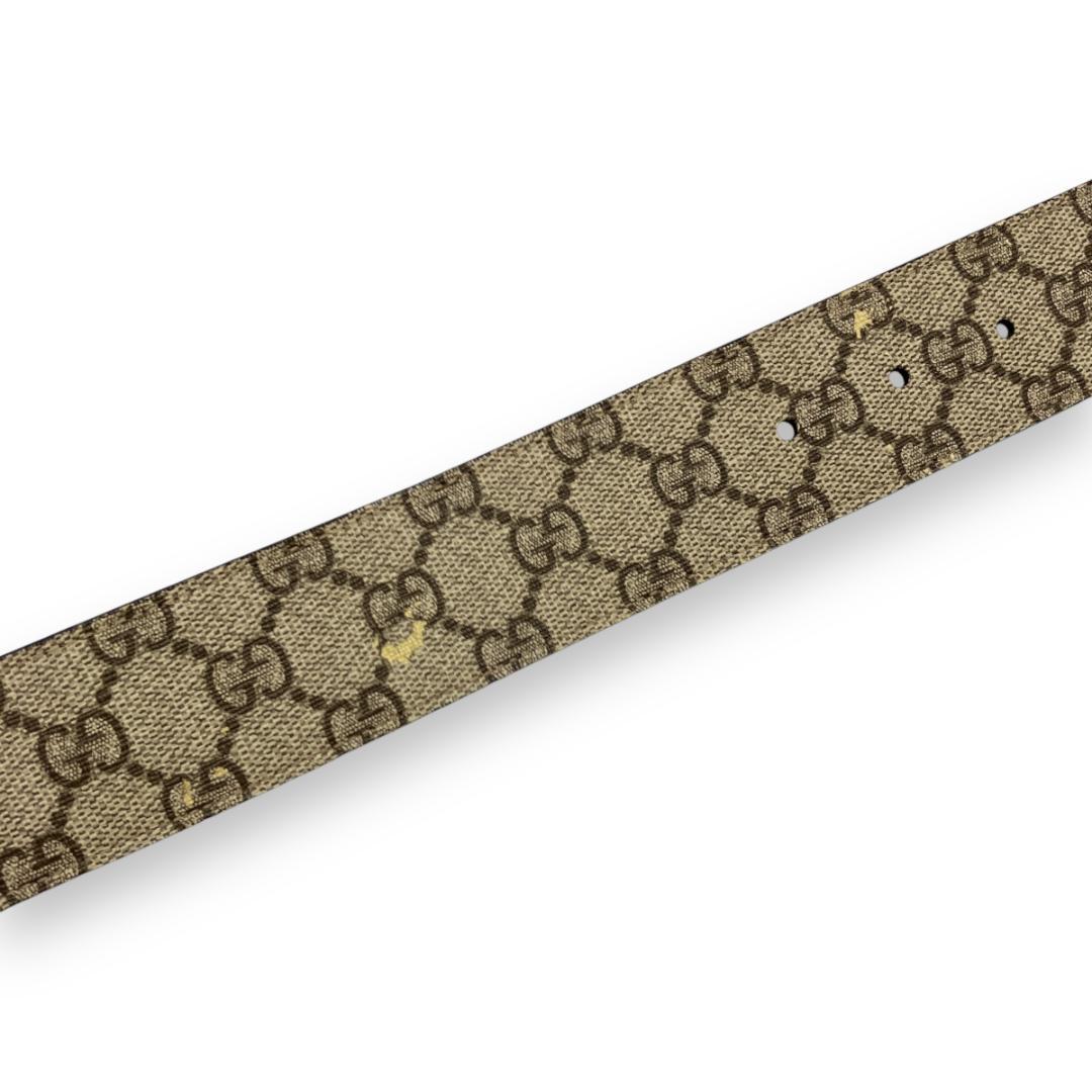 GUCCI グッチ インターロッキング GGスプリーム ベルト シルバー