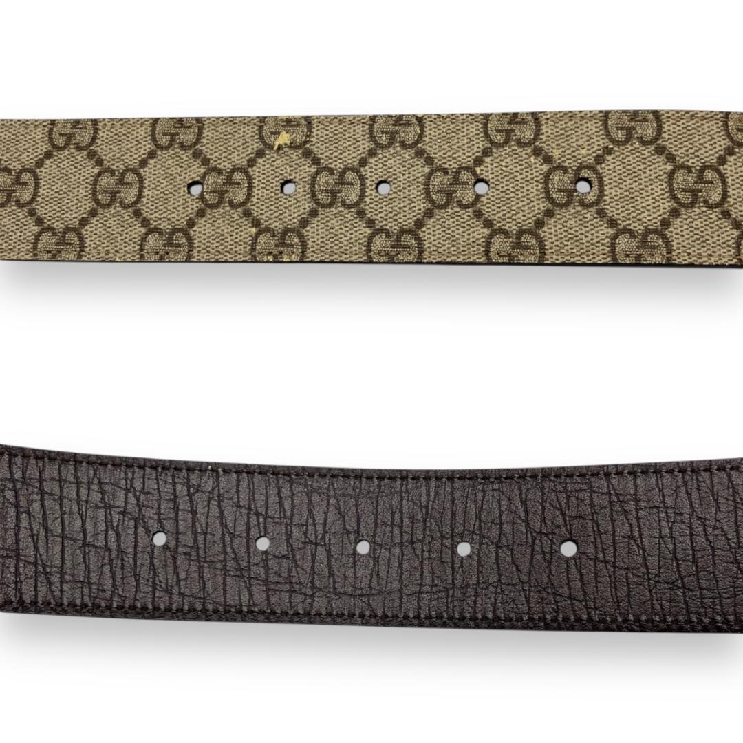 GUCCI グッチ インターロッキング GGスプリーム ベルト シルバー