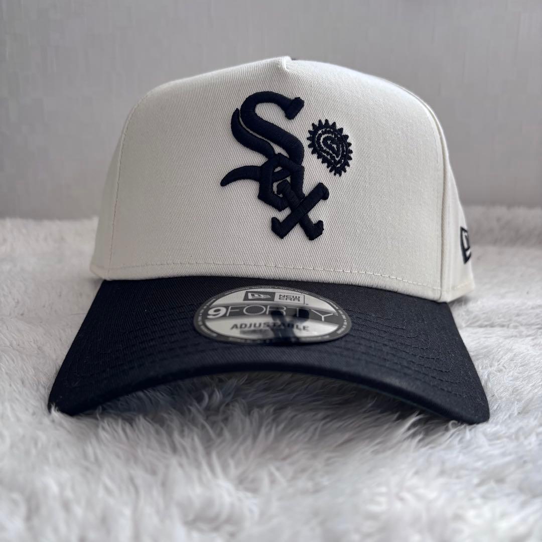 海外限定】ニューエラ シカゴホワイトソックス 9FORTY Aフレーム クロム