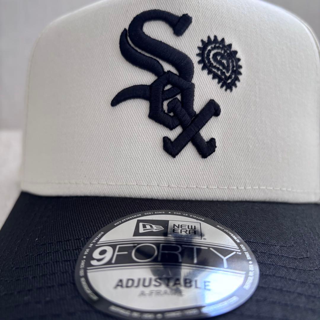海外限定】ニューエラ シカゴホワイトソックス 9FORTY Aフレーム クロム