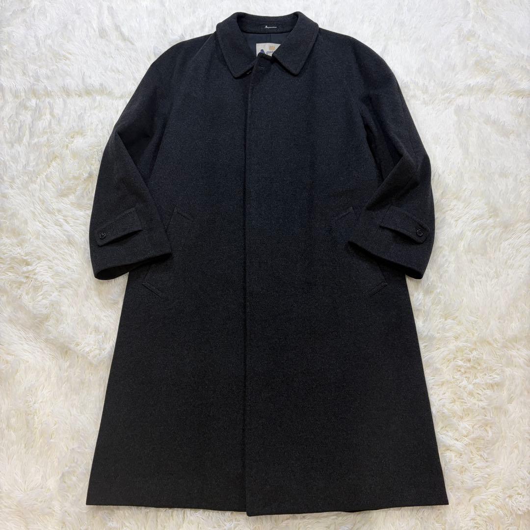 【カシミヤ100%】美品 アクアスキュータム 超ロング ステンカラーコート XL