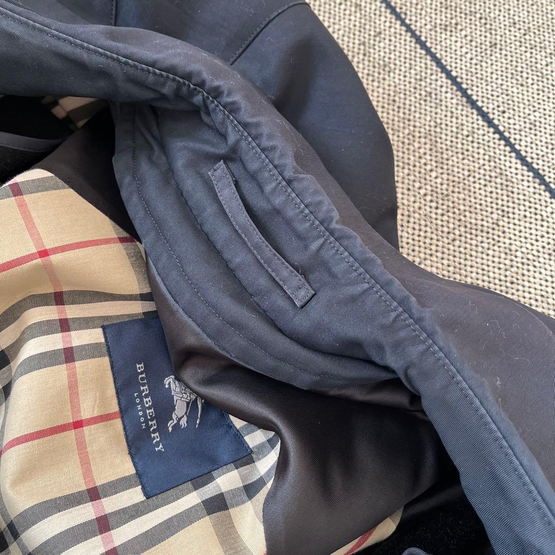 バーバリーステンカラーコート　ブラック