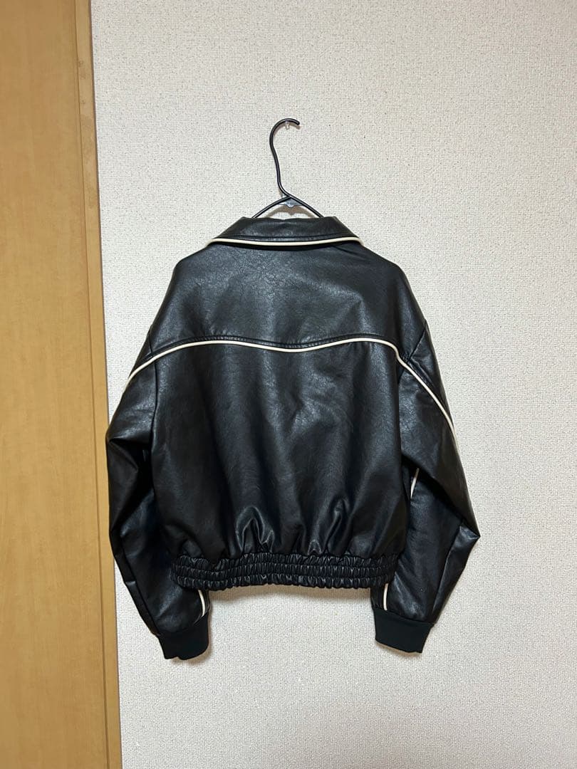 再販なし】ORO Buffing leather piping blouson