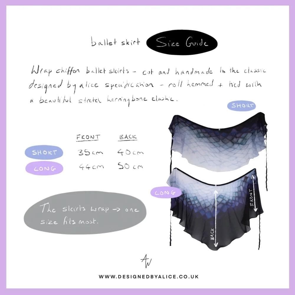 Designed by AliceバレエスカートSomefish黒×緑ショート