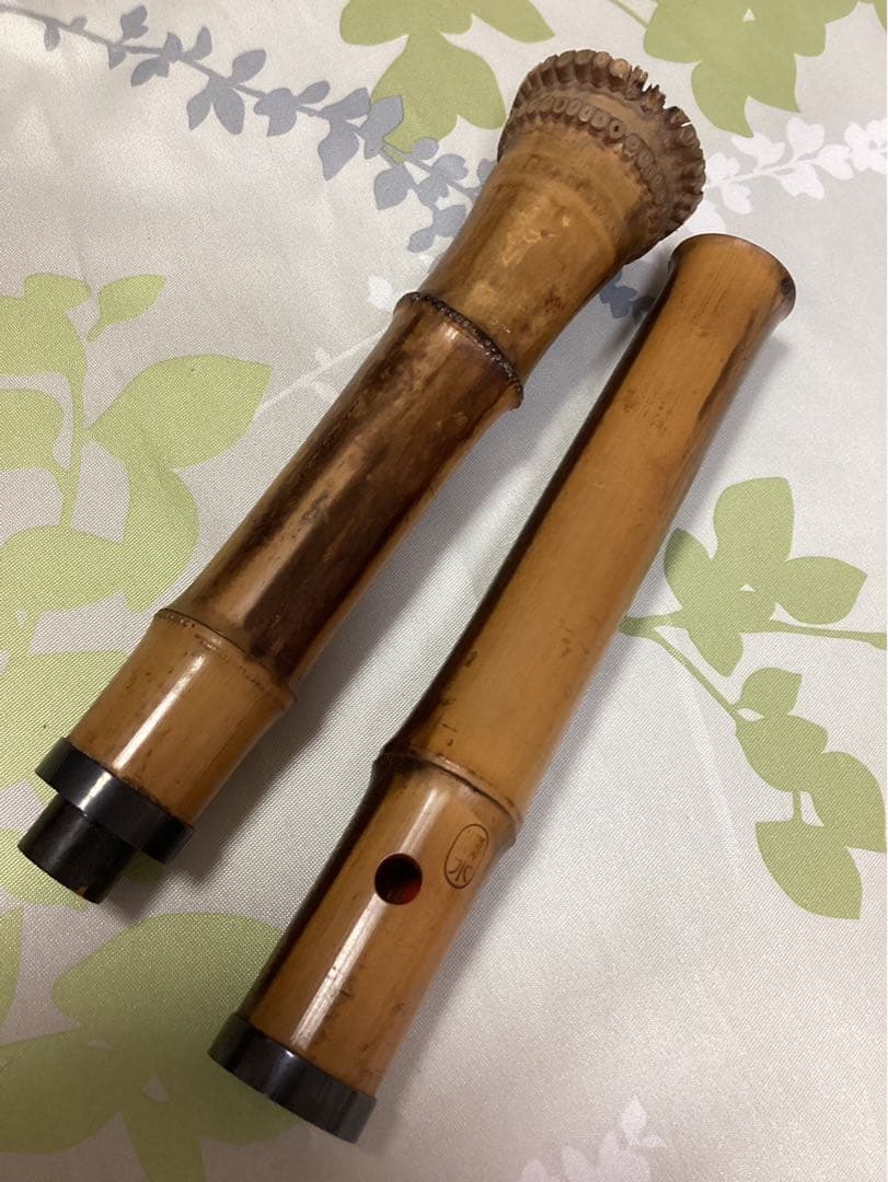 25日限定値下げ★レアな希少尺八 和楽器 キャップ 管楽器と革のケース