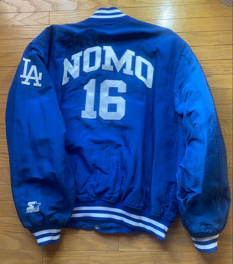 焼*も様 スターター社製　ドジャース 野茂英雄　スタジアムジャケット L