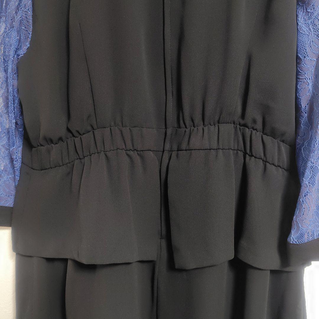 新品【Callarus】カラルス スタンドカラーレース切替デザインワンピース