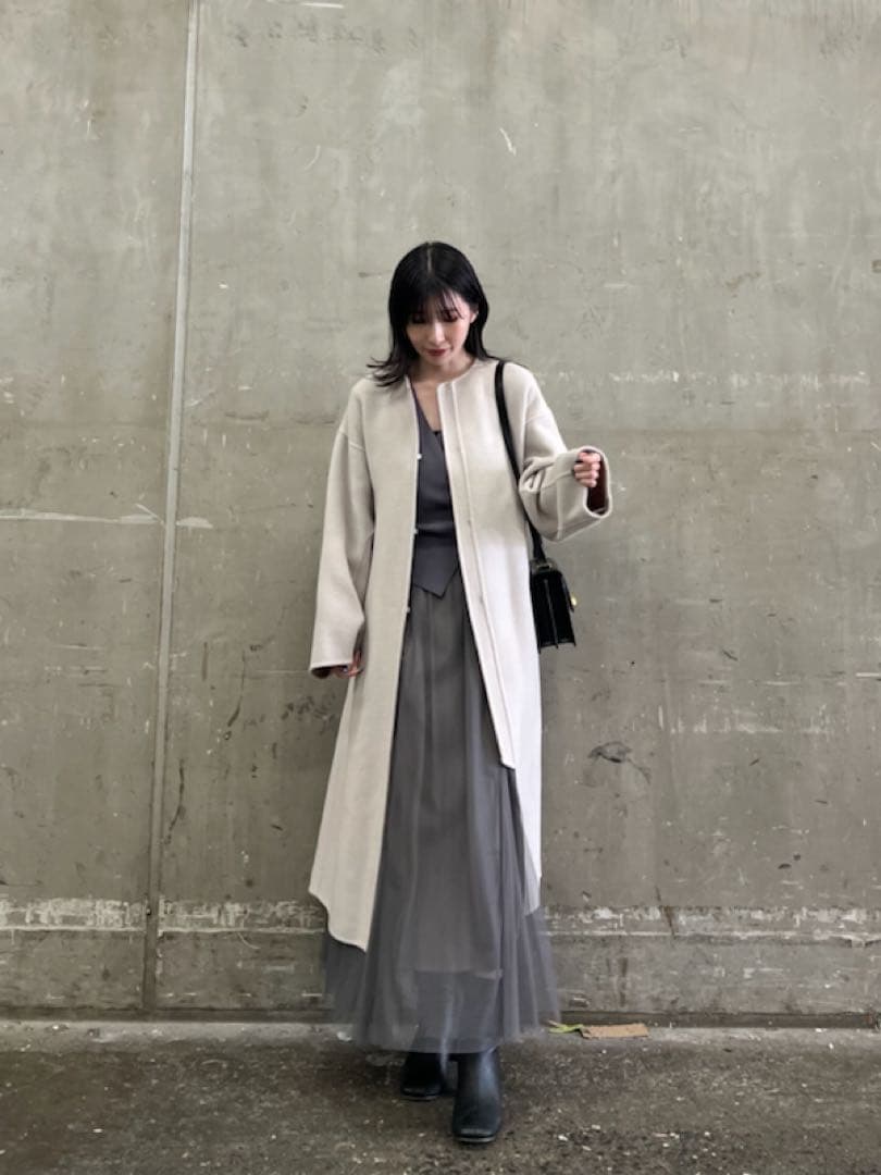 FRAY I.D ウールコート カシミヤ混BALLIリバーコートPNK - メルカリ