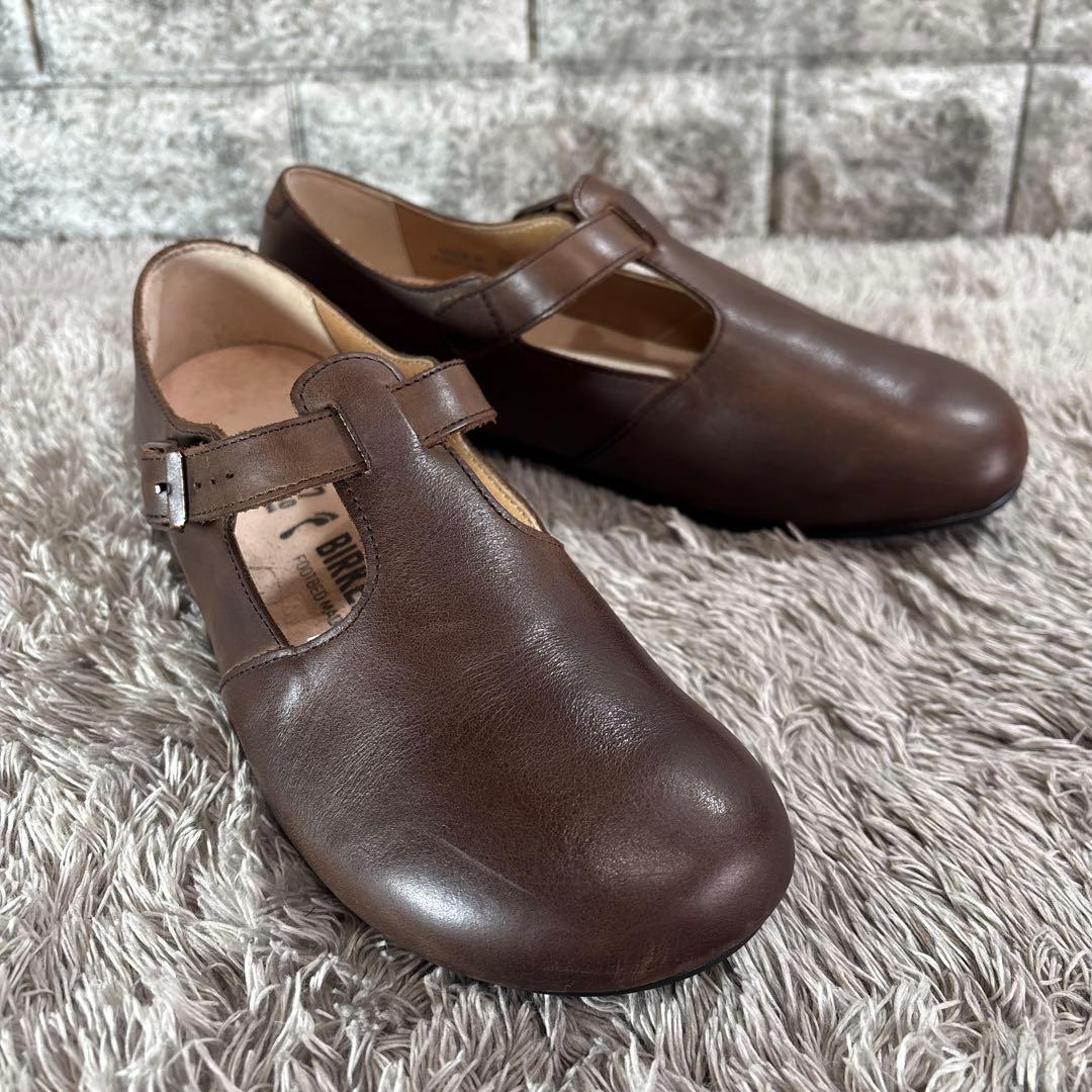 極美品❣️BIRKENSTOCK ティッケル 本革 ストラップシューズ