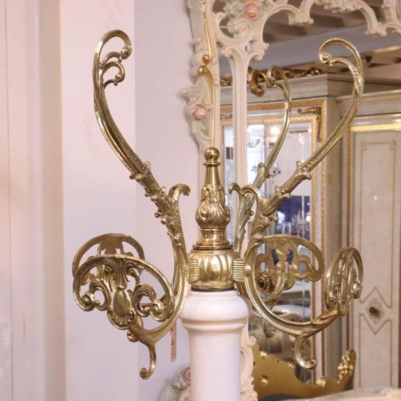 コートハンガー SILIK イタリア ロココ 姫系 白家具 シリック クラック