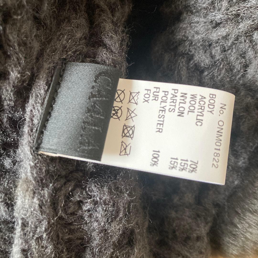 CA4LA ダークグレー 耳当てつきニット帽