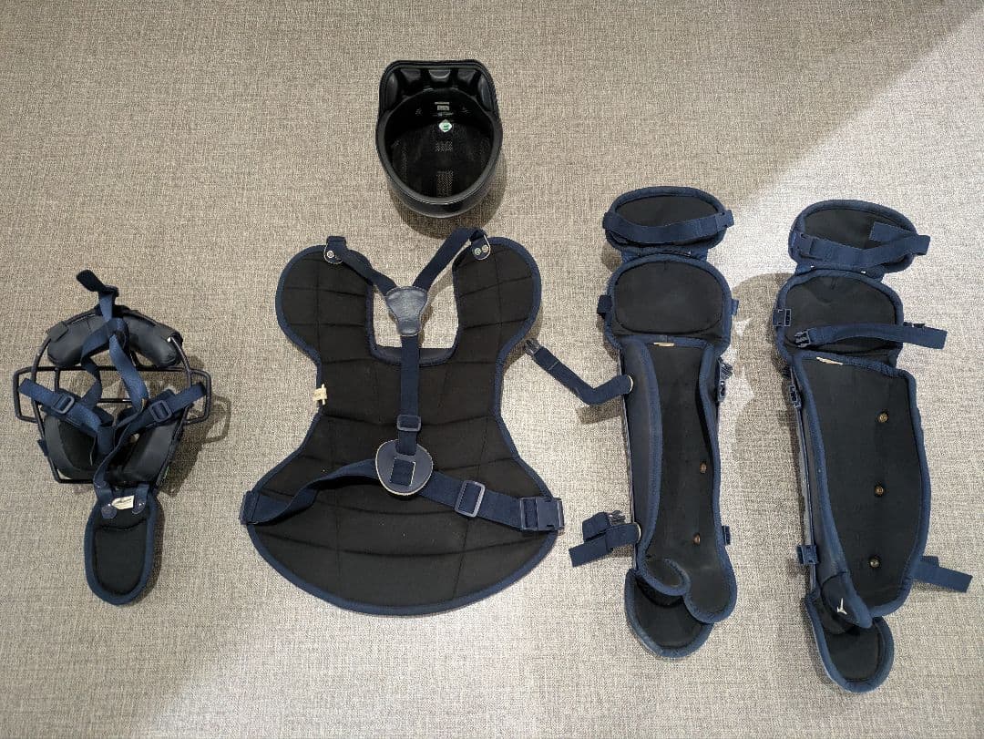 Mizuno キャッチャー用防具セット 紺色