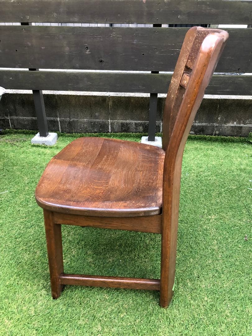 オランダ製　オーク無垢　ダイニングチェア　1脚　アンティーク　②