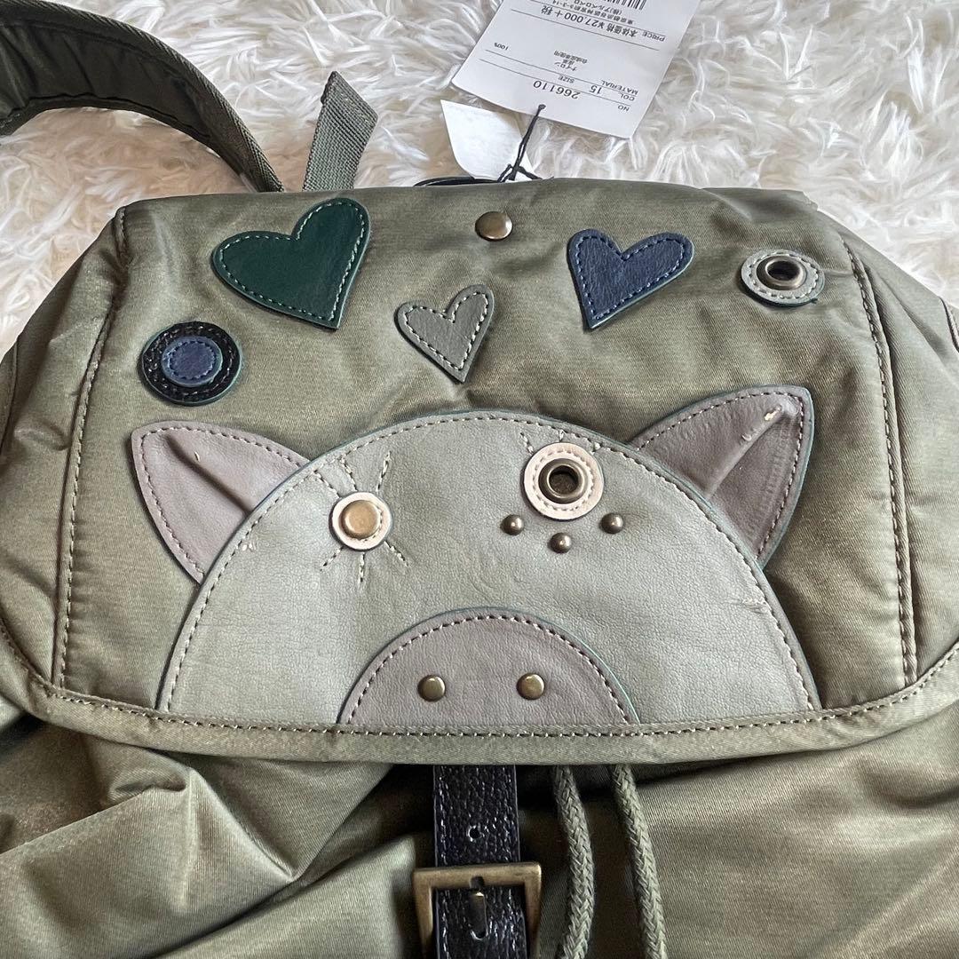 【未使用／タグ付き】アルベロベロ ぶたさん　ナイロン リュック　カーキ