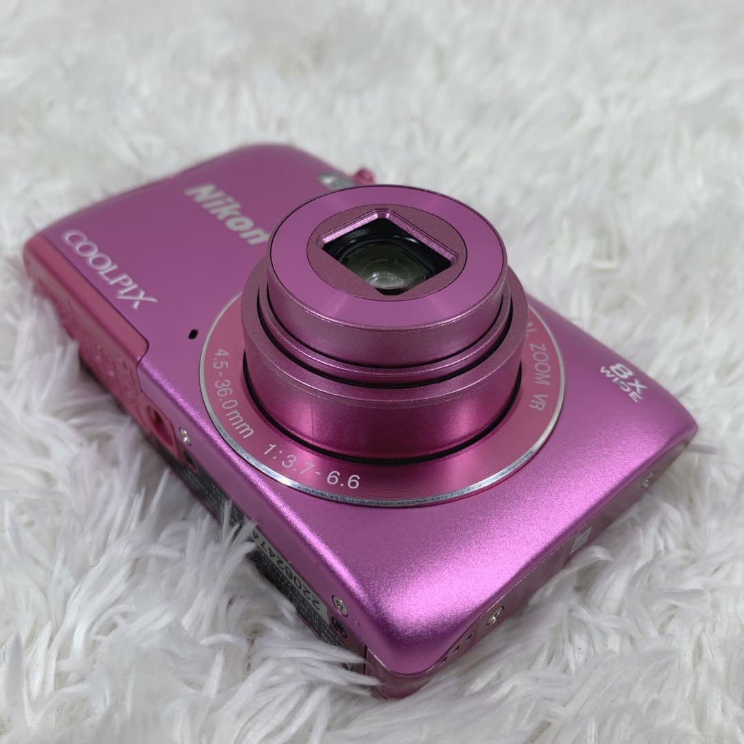 【美品】Nikon COOLPIX S3700 コンデジ ピンク SDカード付