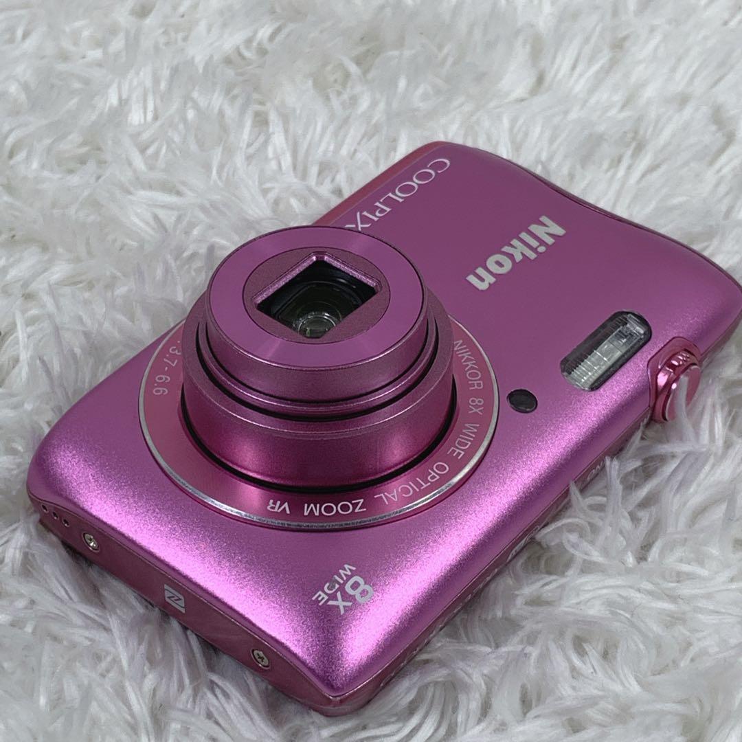 【美品】Nikon COOLPIX S3700 コンデジ ピンク SDカード付