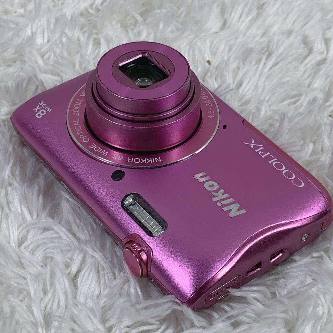 【美品】Nikon COOLPIX S3700 コンデジ ピンク SDカード付