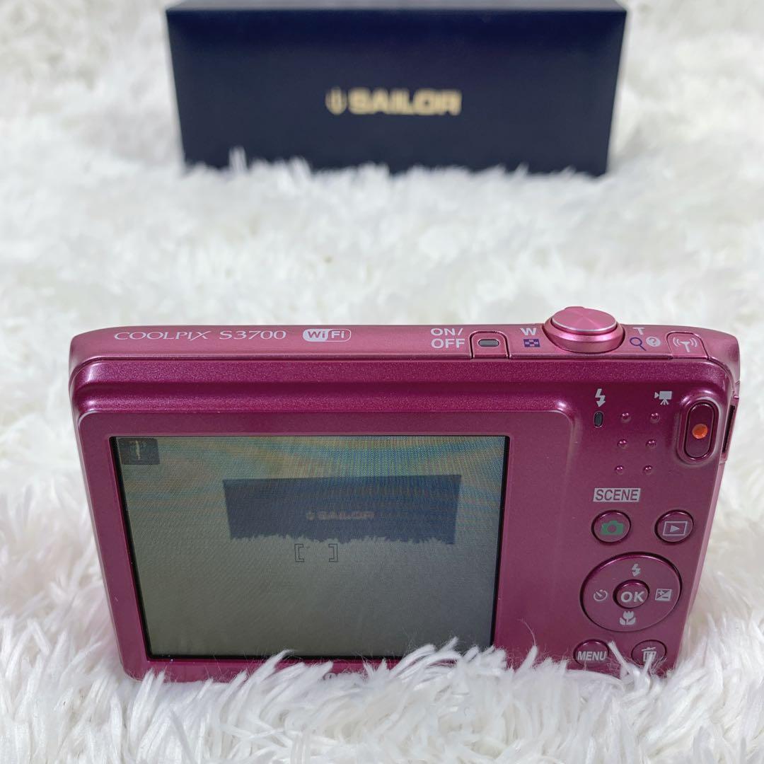 【美品】Nikon COOLPIX S3700 コンデジ ピンク SDカード付