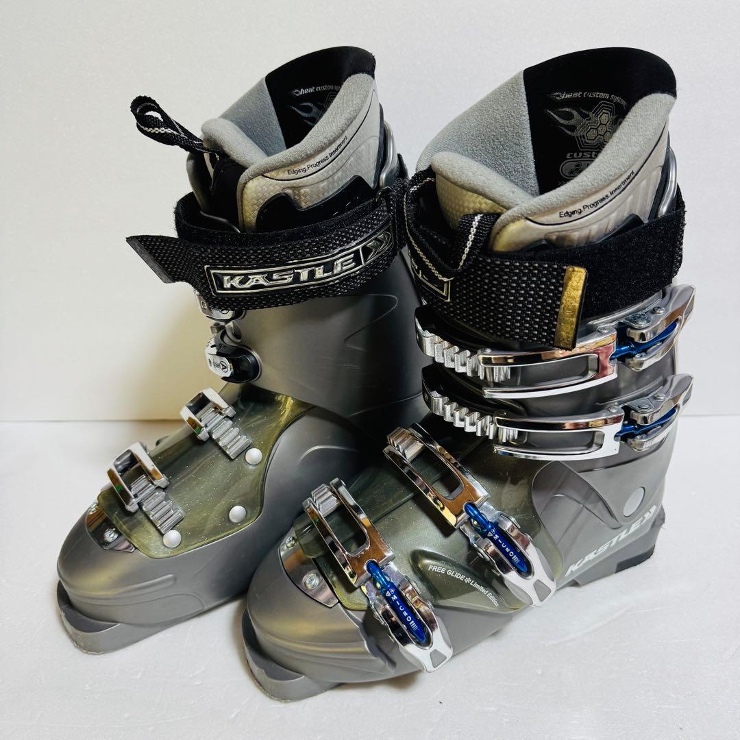 26cm KASTLE スキーブーツ グレー 4バックル 初心者