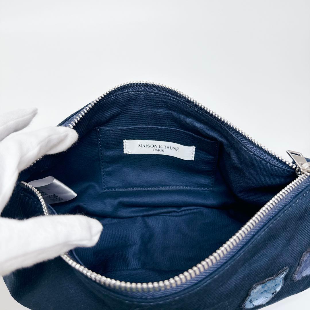 24時間以内発送】メゾンキツネ ボディバッグ ネイビー 男女 クロス