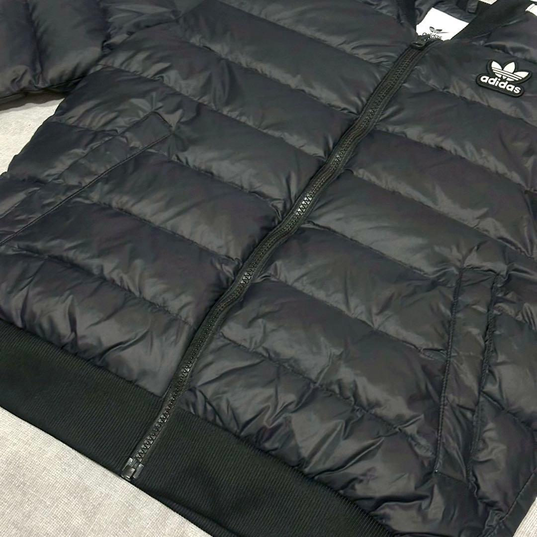 adidas アディダス ダウンジャケット ノーカラー ブラック サイズS