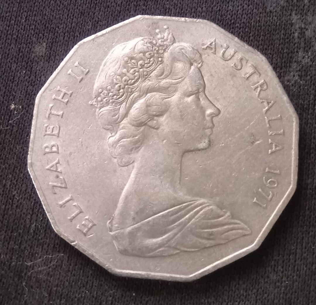 オーストラリア 50セント硬貨 1971年 エリザベス2世 - メルカリ