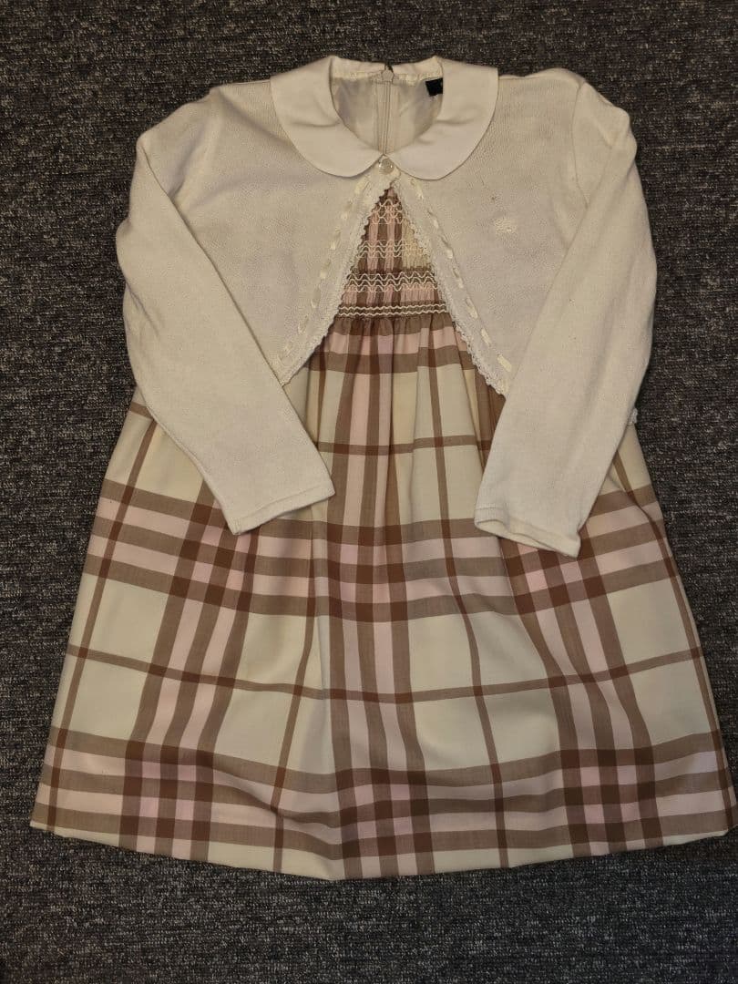 チェック柄 半袖ワンピース 110cm