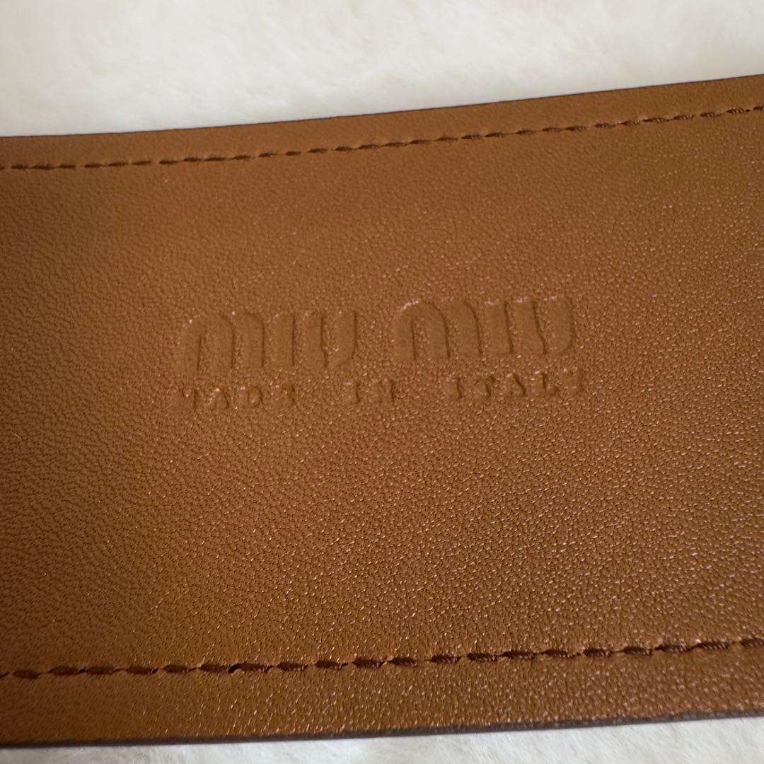 未使用級　miumiu ナッパレザー　ベルト　キャラメル　サイズ70