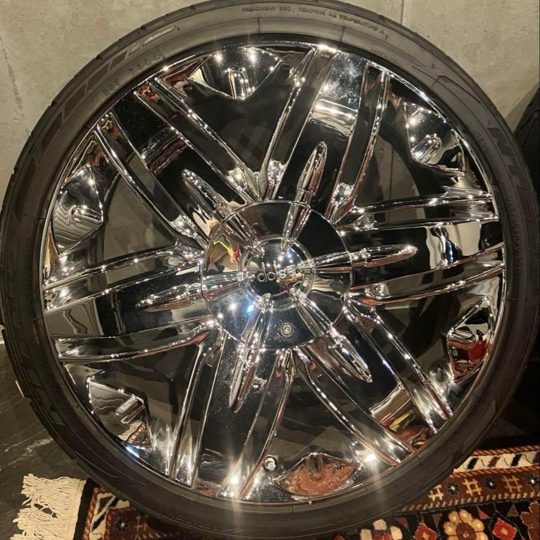 ドルチェ DOLCE DC6クローム メッキホイール タイヤセット20インチ