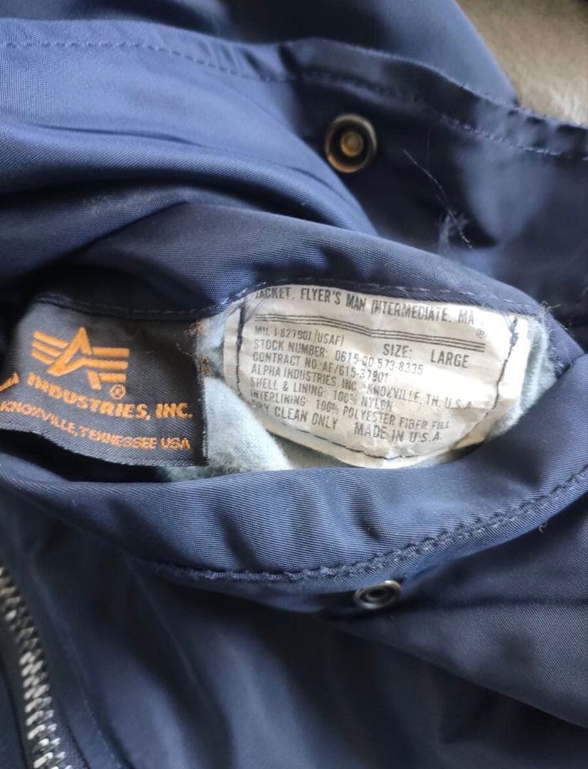ノ*ー様 90s USA製 ALPHA INDUSTRIES MA-1 フライト