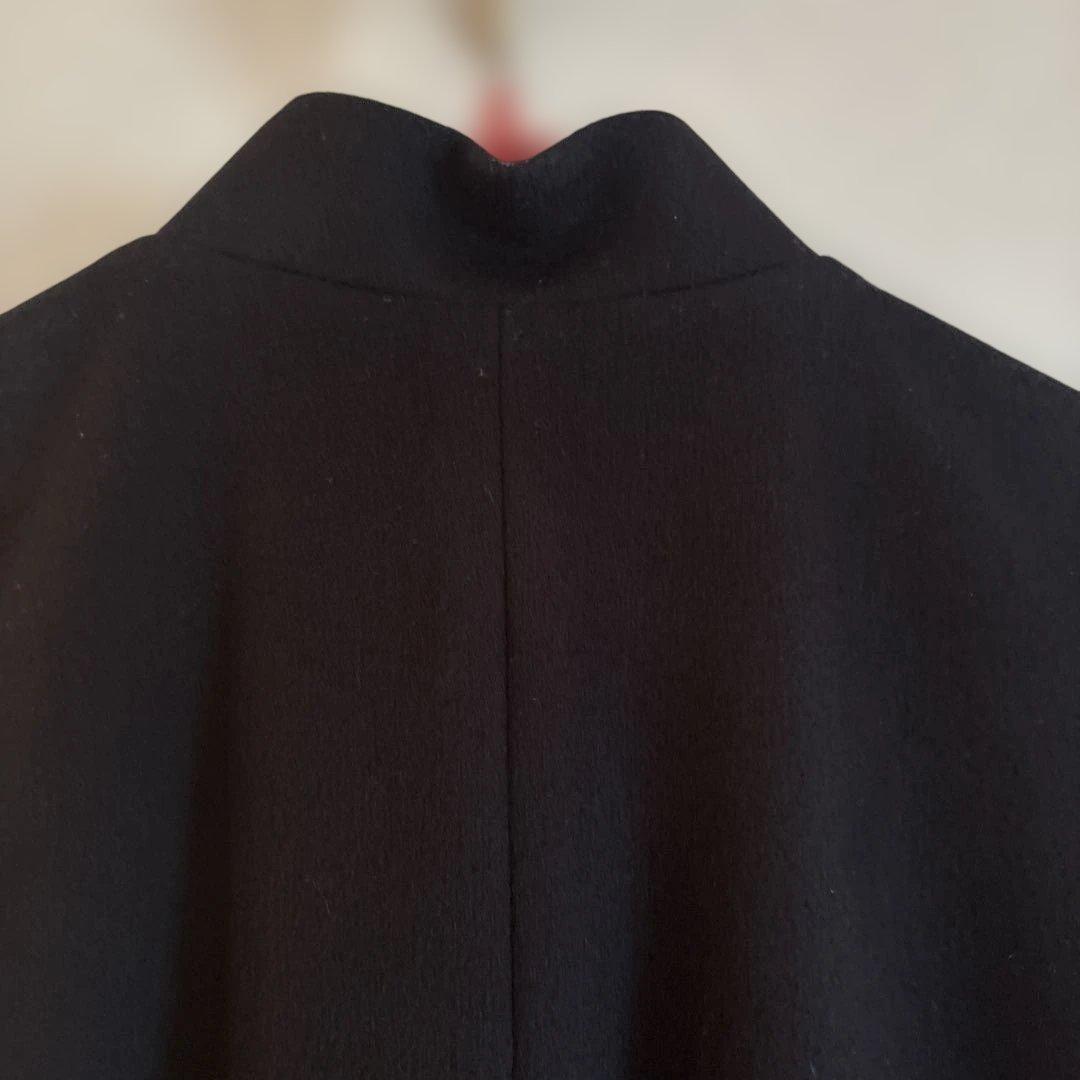 BEST SHANGHAI 黒ロングコート カシミヤ混サイズ40