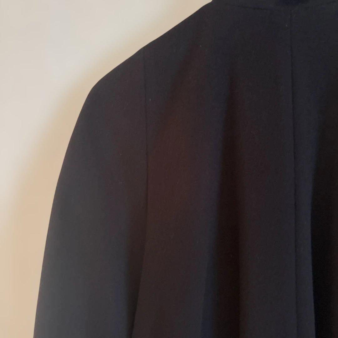 BEST SHANGHAI 黒ロングコート カシミヤ混サイズ40