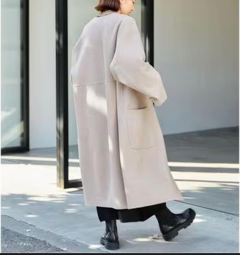 イエナ　ノンミュールジングウールリバーコート　38サイズ