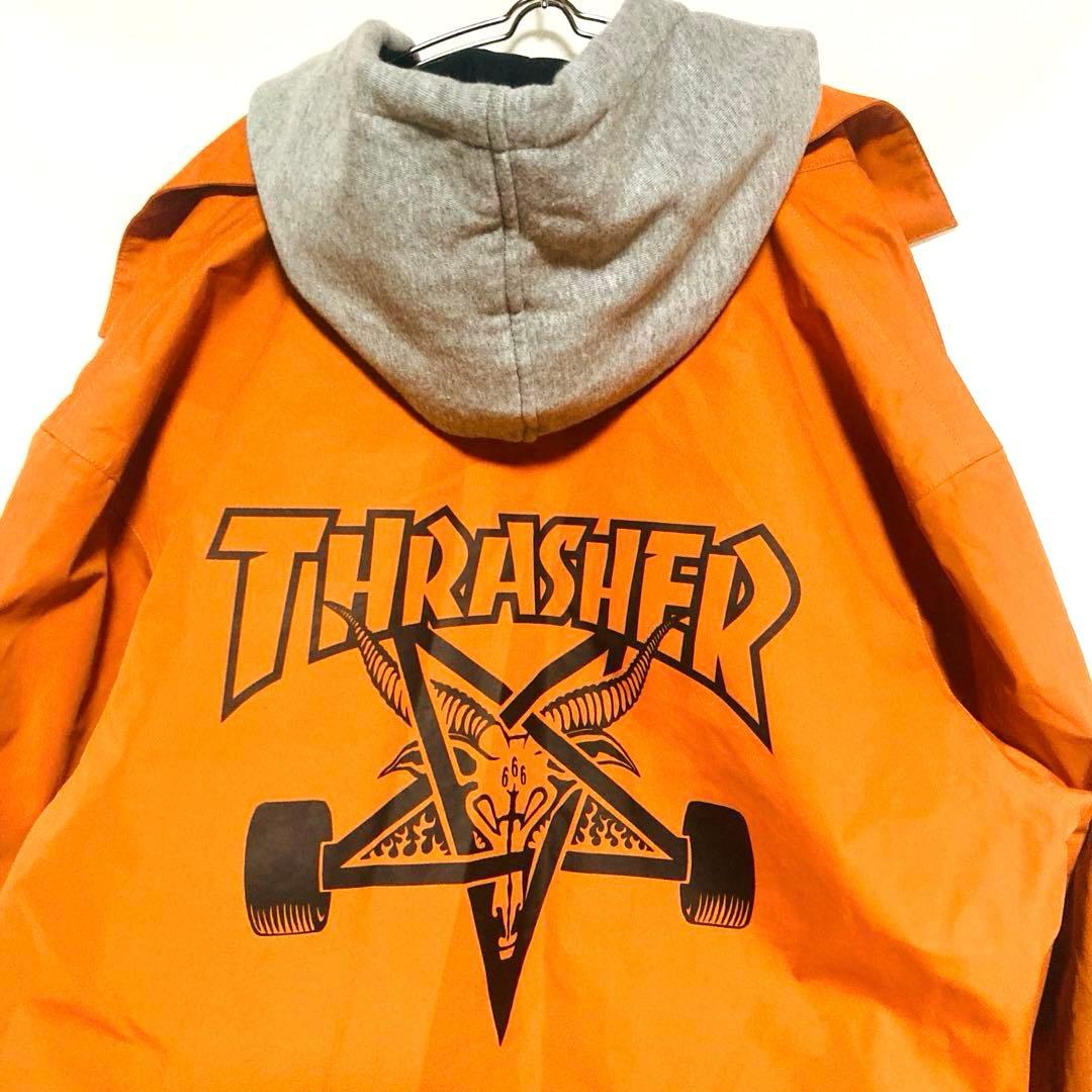 THRASHER スノボウェア Mサイズ フード付き バックロゴ スキーウェア