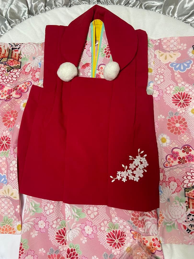 キャサリンコテージ 七五三 被布3点、髪飾り　うさぎサンダル