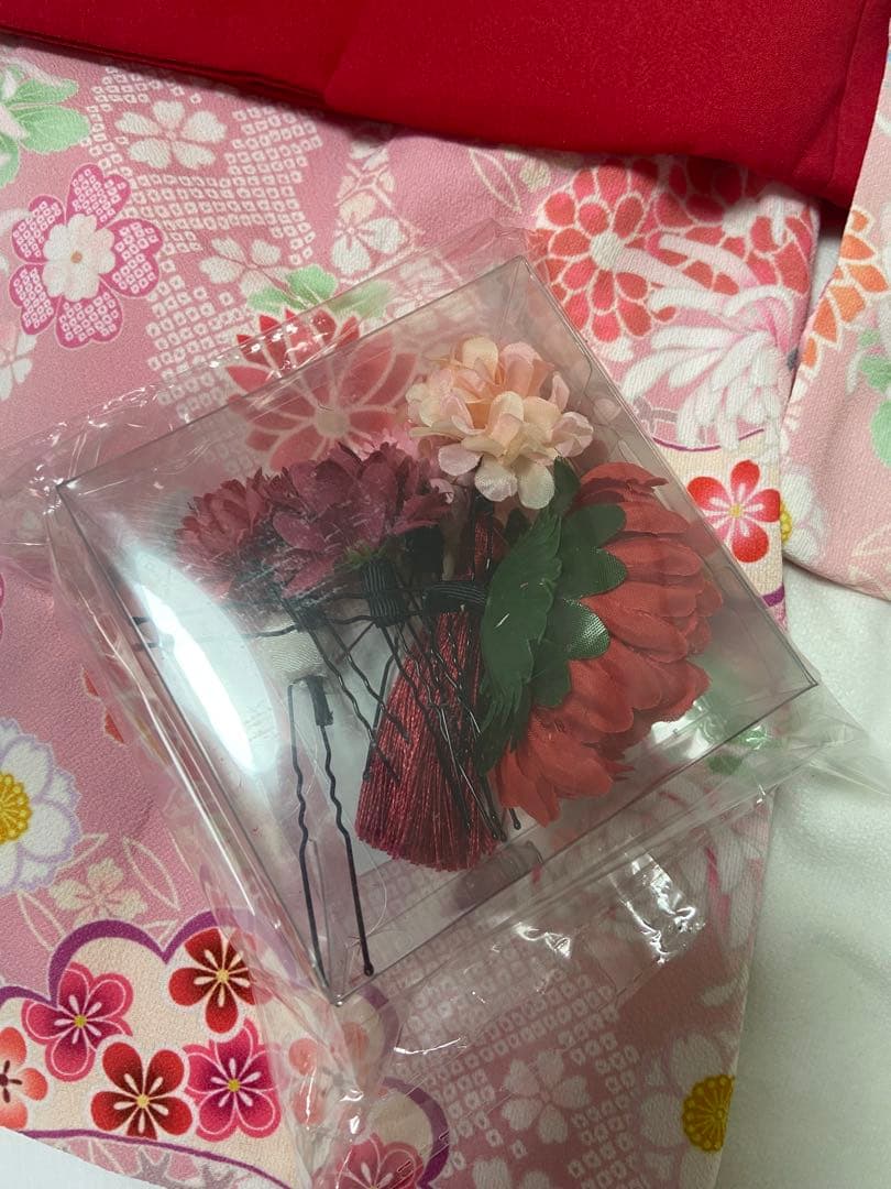 キャサリンコテージ 七五三 被布3点、髪飾り　うさぎサンダル