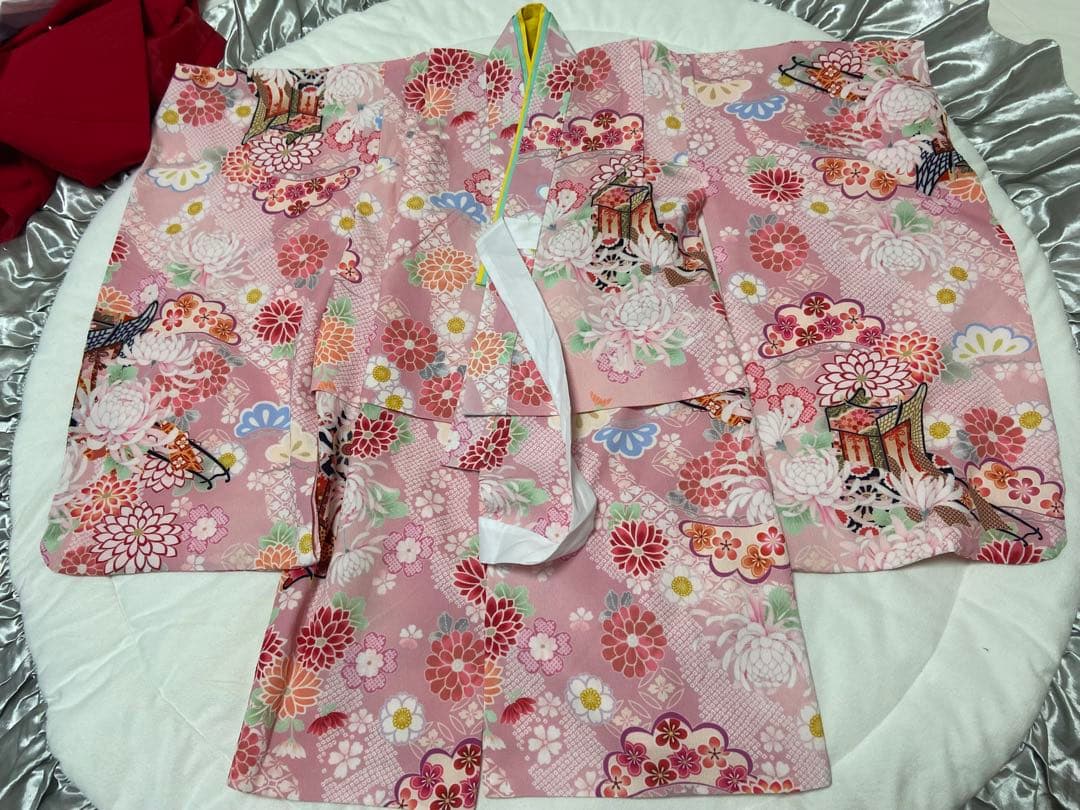 キャサリンコテージ 七五三 被布3点、髪飾り　うさぎサンダル