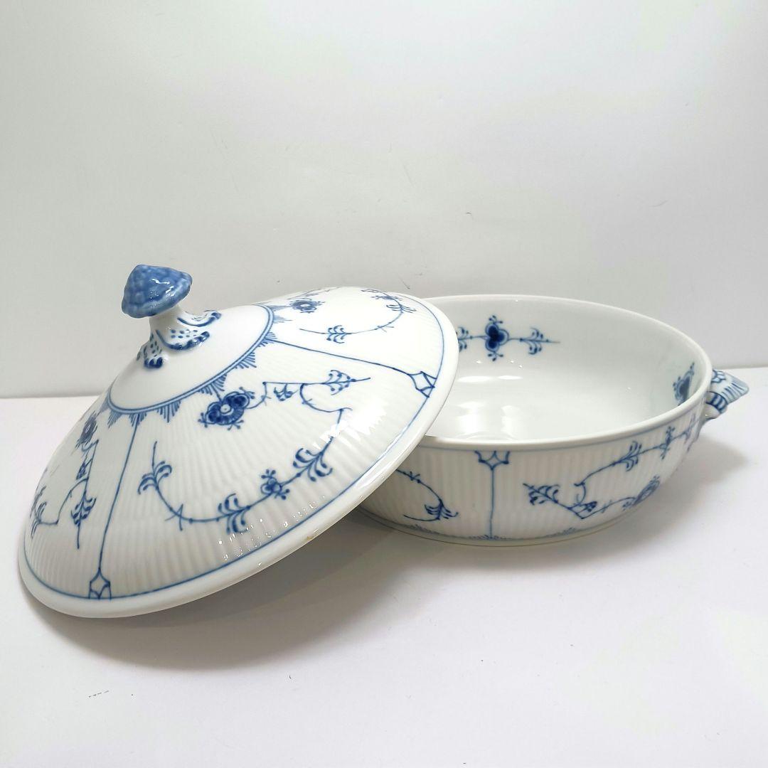 Y3223-3 ロイヤルコペンハーゲン ブルーフルーテッド スープチューリン