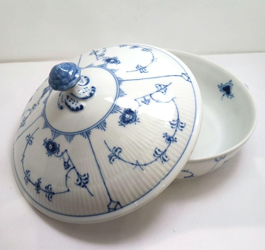 Y3223-3 ロイヤルコペンハーゲン ブルーフルーテッド スープチューリン