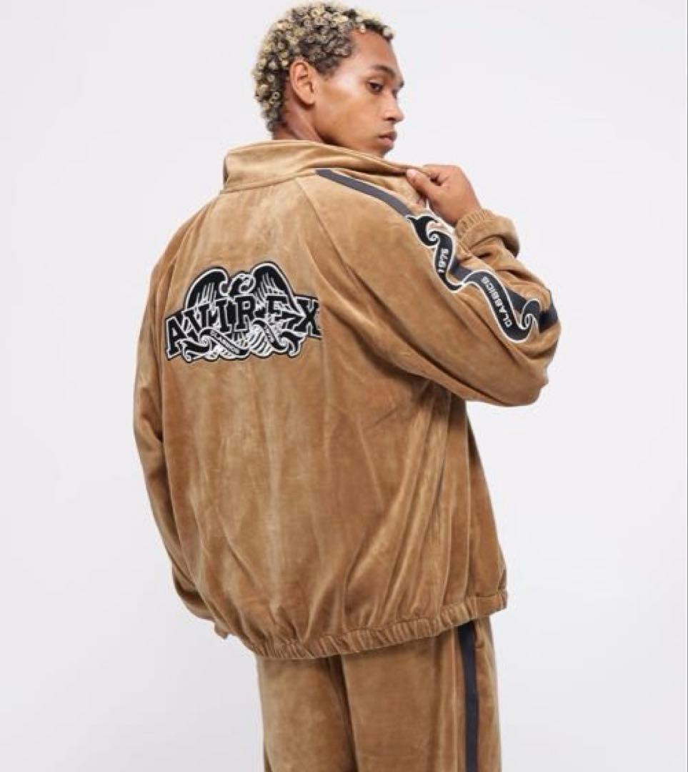 AVIREX TRACK JACKET セットアップ ベロア 2XL