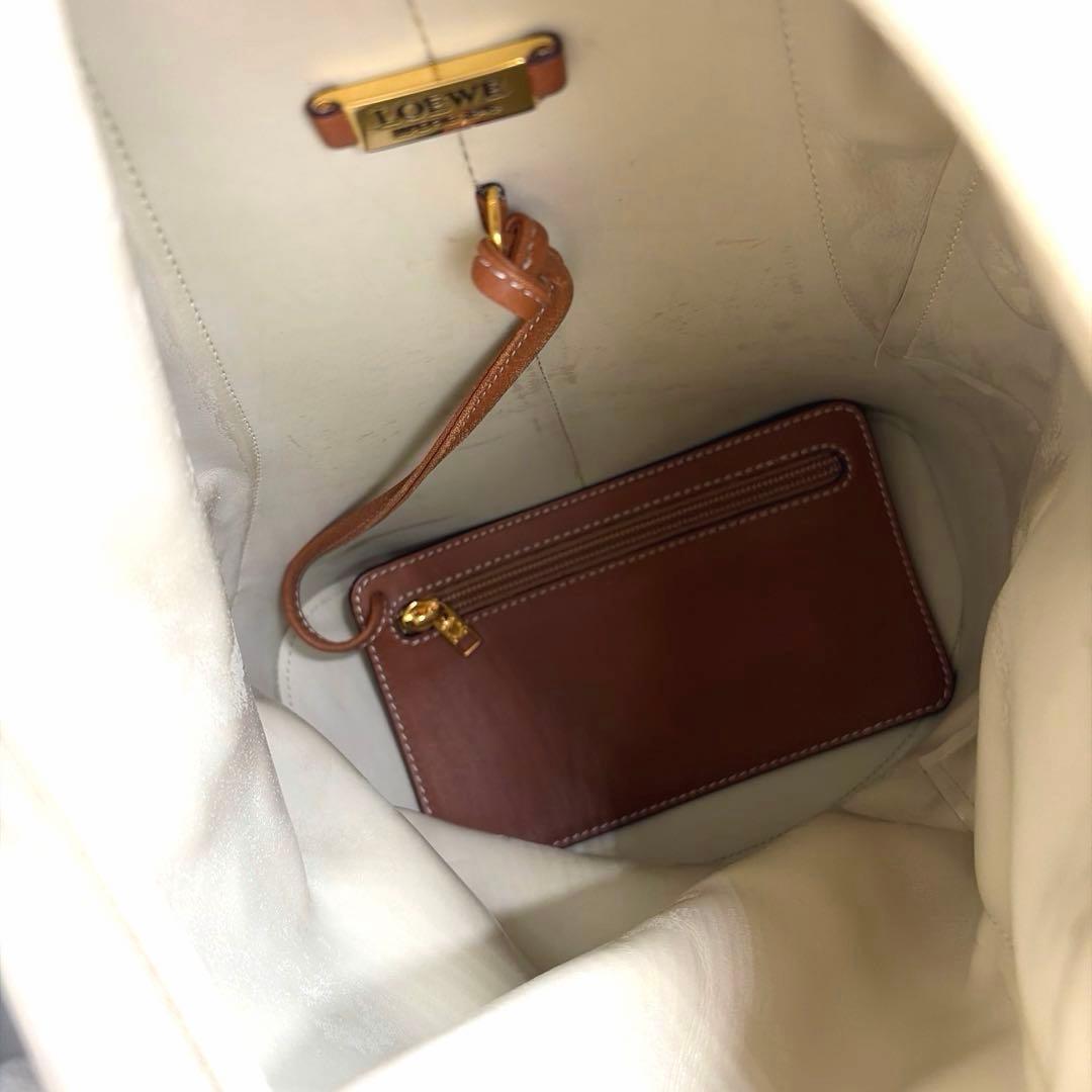 LOEWE ロエベ アントン キャンバス レザー リュック ポーチ付き