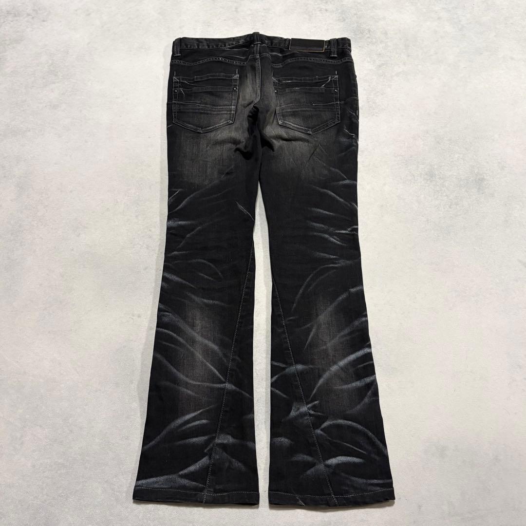 パンツ TORNADO MART Black Flare Denim Pants