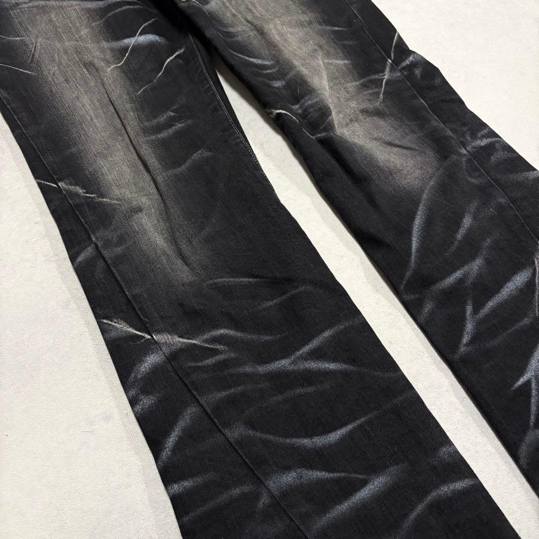 パンツ TORNADO MART Black Flare Denim Pants