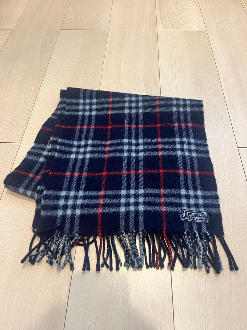 Burberrys チェック柄マフラー ウール100% - メルカリ